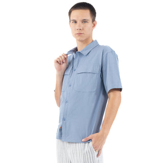 Camisa De Verano Con Corte Relajado Y Bolsas