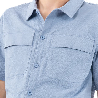 Camisa De Verano Con Corte Relajado Y Bolsas