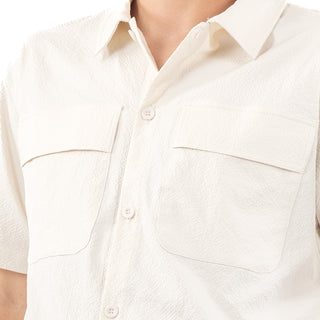 Camisa De Verano Con Corte Relajado Y Bolsas