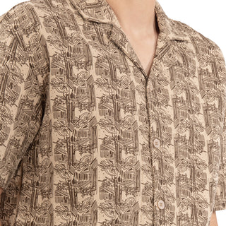 Camisa De Verano Con Corte Relajado Y Estampada