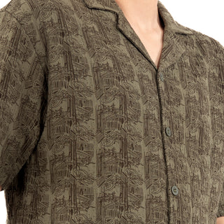 Camisa De Verano Con Corte Relajado Y Estampada