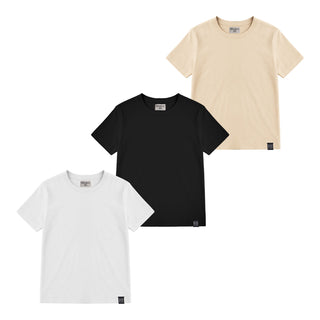 Set de 3 Playeras Basicas Manga Corta