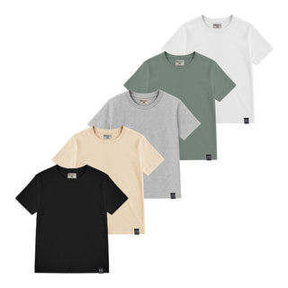 Set de 5 Playeras Basicas Manga Corta
