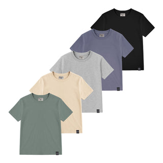 Set de 5 Playeras Basicas Manga Corta