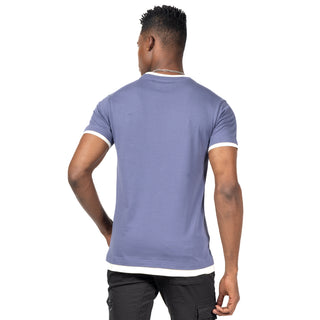 Playera Básica Manga Corta Efecto Doble Cuello