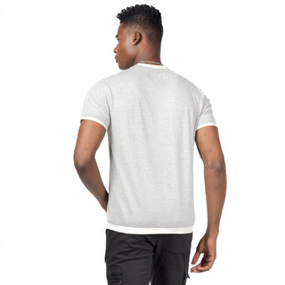 Playera Básica Manga Corta Efecto Doble Cuello