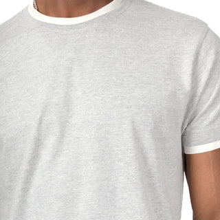 Playera Básica Manga Corta Efecto Doble Cuello