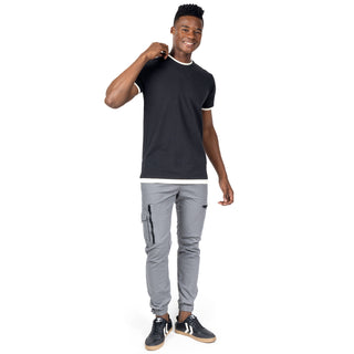 Playera Básica Manga Corta Efecto Doble Cuello