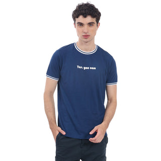 Playera Manga Corta Con Contraste En El Cuello