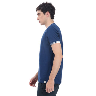 Playera Manga Corta Con Contraste En El Cuello