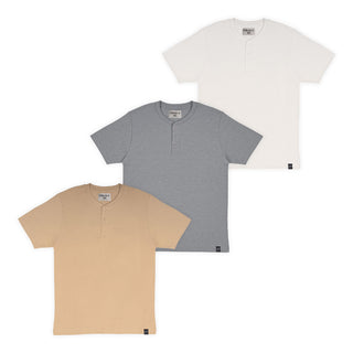 Set de 3 Playeras Cuello Henley