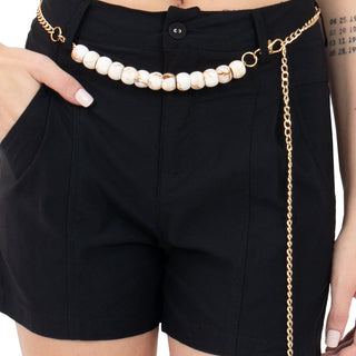Short Fashion Ajustado Con Cadena