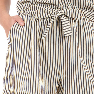 Short Impreso A Rayas Con Jareta