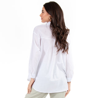 Blusa Camisera Con Estilo Relajado
