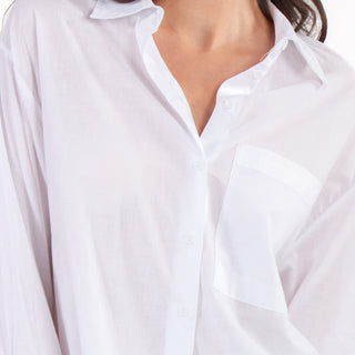 Blusa Camisera Con Estilo Relajado