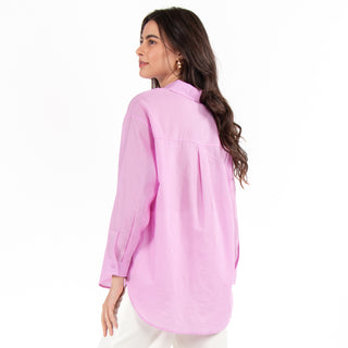 Blusa Camisera Con Estilo Relajado