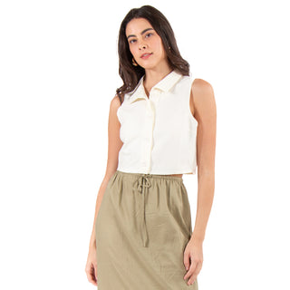 Blusa Corta Sin Mangas