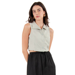 Blusa Corta Sin Mangas