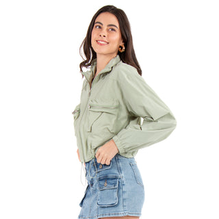 Chamarra Corta Con Estilo Rompevientos