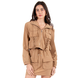 Chamarra Cargo Estilo Rompevientos