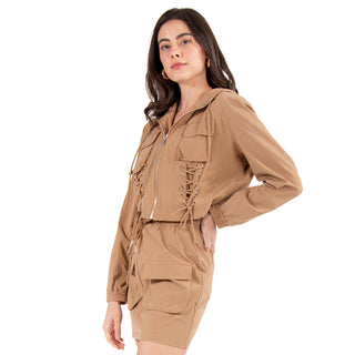 Chamarra Cargo Estilo Rompevientos