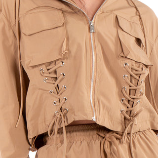 Chamarra Cargo Estilo Rompevientos