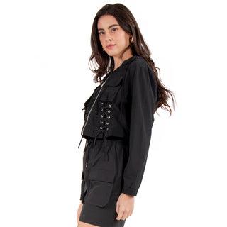 Chamarra Cargo Estilo Rompevientos