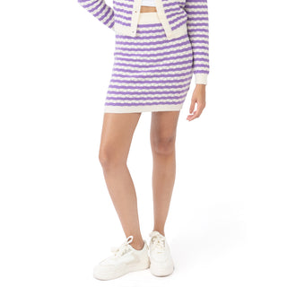 Falda De Punto Con Rayas