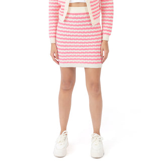 Falda De Punto Con Rayas