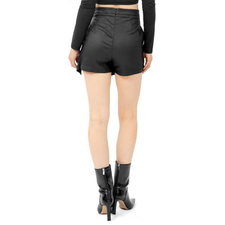 Falda De Poliuretano Con Brillo A Los Costados