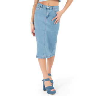 Falda Larga Con Abertura En Pierna