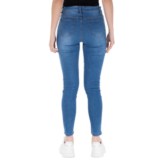 Jeans High Waist Con Destrucción