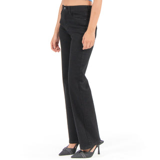 Jeans De Denim Corte Pierna Ancha Y Lavado Medio