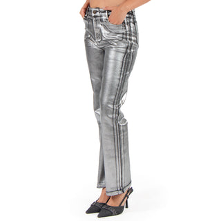 Jeans Metalico Con Fit Straight