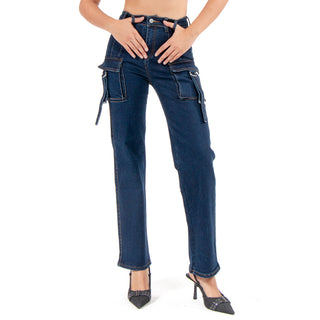 Jeans Cargo Fit High Waist