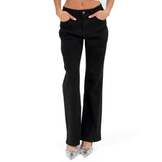 Jeans De Denim Con Fit Straight Y Deslavado