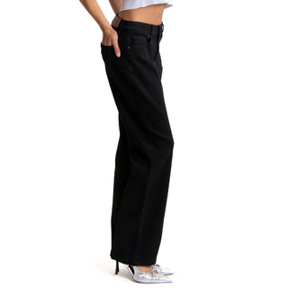 Jeans De Denim Con Fit Straight Y Deslavado