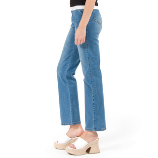 Jeans De Denim Con Fit Straight Y Deslavado