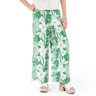 Pantalón De Pierna Ancha Con Estampado Floral