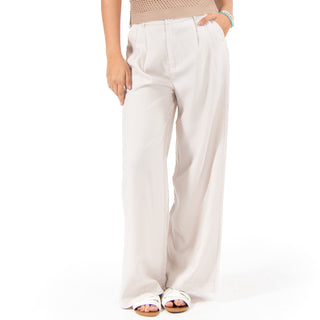 Pantalón De Lino De Pierna Ancha