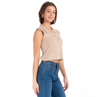 Playera Polo De Verano Y Tejido A Rayas