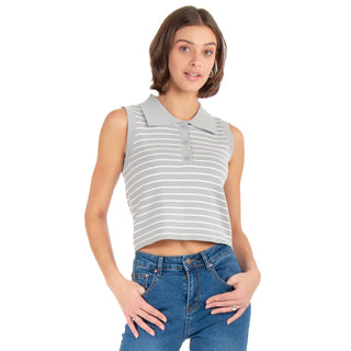 Playera Polo De Verano Y Tejido A Rayas