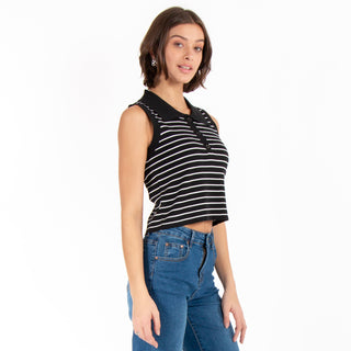 Playera Polo De Verano Y Tejido A Rayas