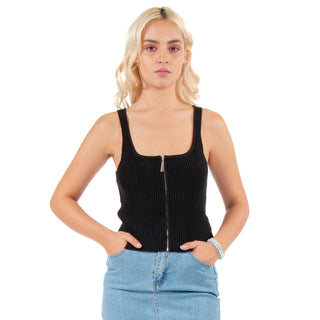 Crop Top De Verano Con Cierre