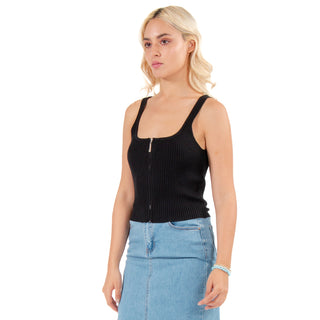 Crop Top De Verano Con Cierre