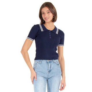 Playera Polo Ligera Con Rib