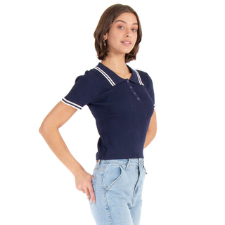 Playera Polo Ligera Con Rib