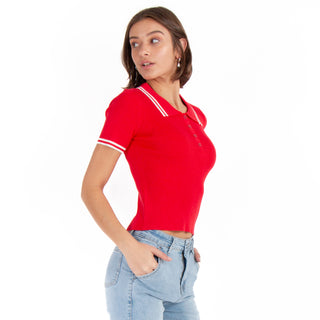 Playera Polo Ligera Con Rib