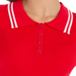 Playera Polo Ligera Con Rib