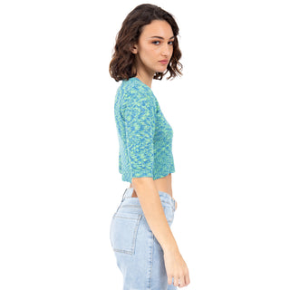 Playera Manga Media Slim Fit Con Botones